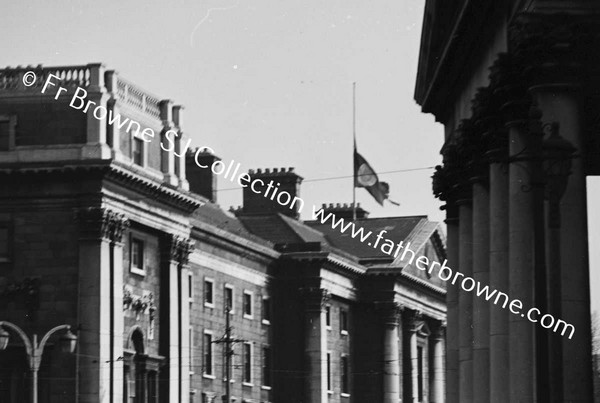 TRINITY COLLEGE FLAG AT HALF MAST